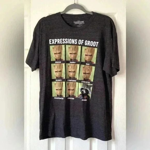 Marvel Guardians of the Galaxy Vol. 2 Baby Groot & Rocket T Shirt Size Large - Picture 1 of 4